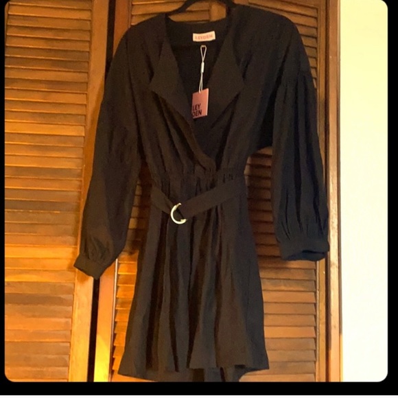Leyden black belted utility Shirt- dress - Picture 4 of 5